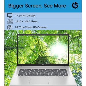 HP Laptops 17inch Screen FHD IPS Display, Intel i3-1215U Beat i7-1185G7, Computadoras Laptop en Oferta for College - Business - Fast Charge - 2024 (Windows 11 Pro, 16GB RAM |1TB PCIe SSD), Silver